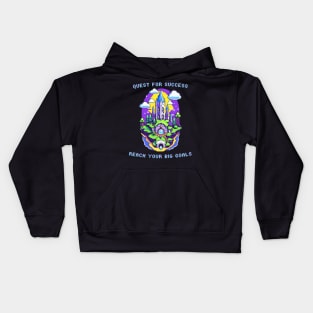 Quest For Success. Reach Your Big Goals Kids Hoodie